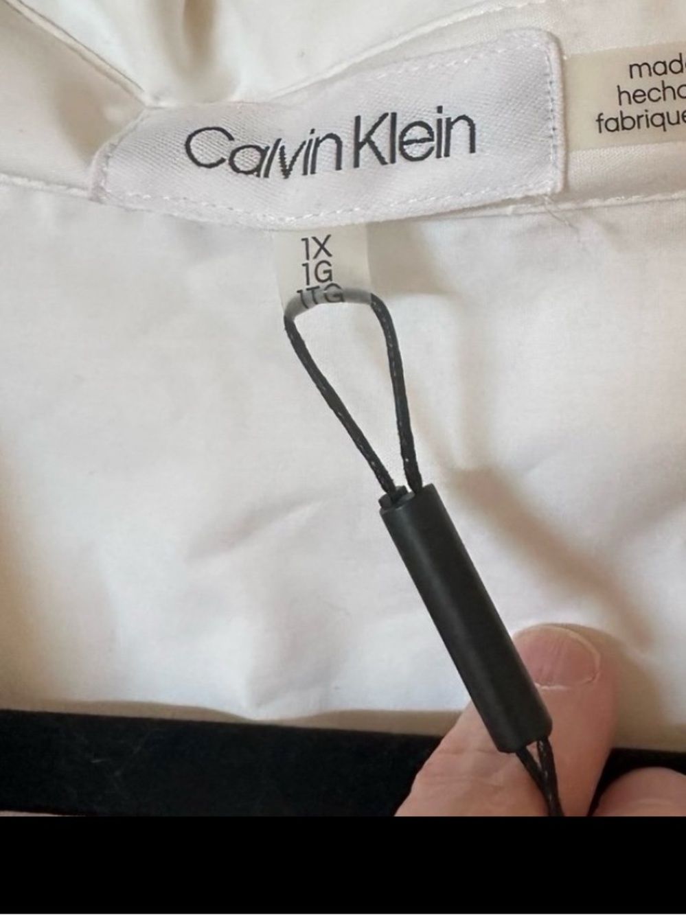 CALVIN KLEIN size 1X White Oversized Button-Up Quarter Sleeve Blouse NEW $89 - Picture 11 of 13